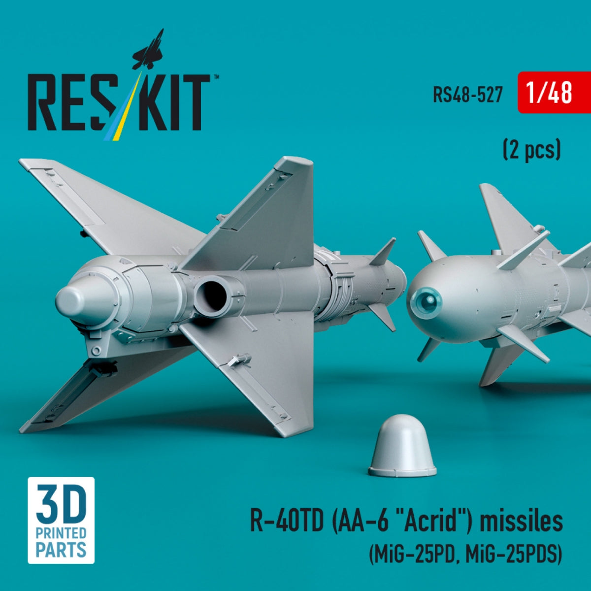 Missiles RESKIT RS48-0527 R-40TD (AA-6 « Acrid ») (2 pièces) (impression 3D) 1/48 – imagen 2