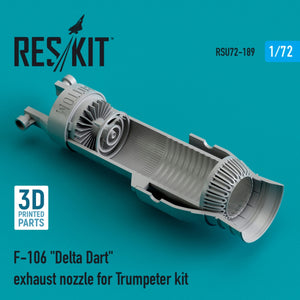 RESKIT RSU72-0189 Buse d&amp;#39;échappement F-106 « DELTA DART » pour maquette Trumpeter (impression 3D) 1/72 – imagen 2