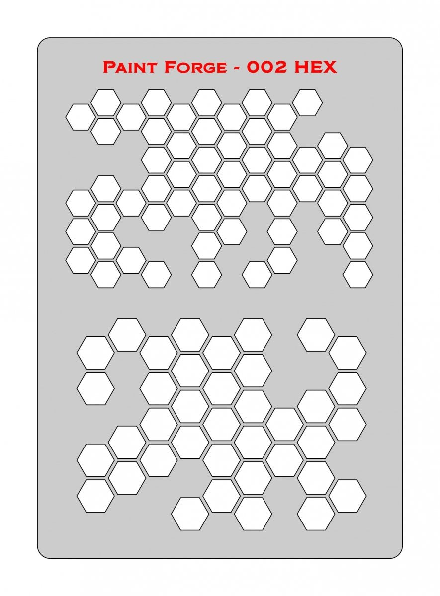 Paint Forge PFST002L STENCIL - HEX 2