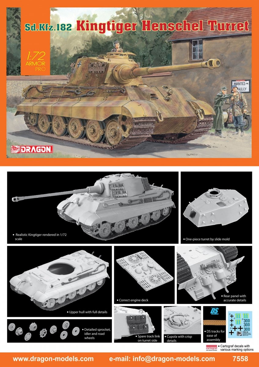 Dragon 7558 King Tiger Henschel 1/72