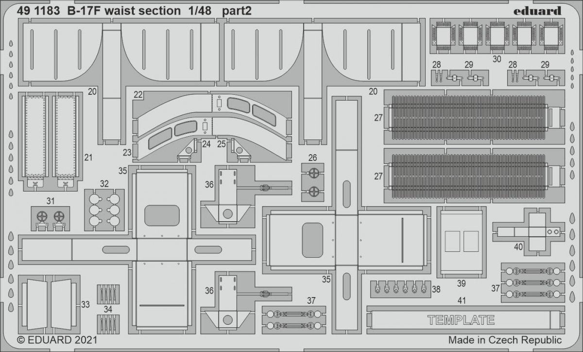 Eduard 491183 B-17F waist section HKM 1/48 – zdjęcie 2