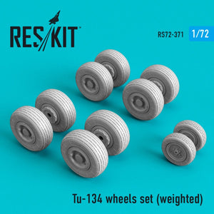 RESKIT RS72-0371 TU-134 JEU DE ROUES (LESTÉ) 1/72