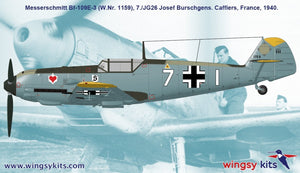 Maquette Wingsy D5-08 Chasseur allemand de la Seconde Guerre mondiale MESSERSCHMITT Bf 109 E-3 1/48 – Bild 15