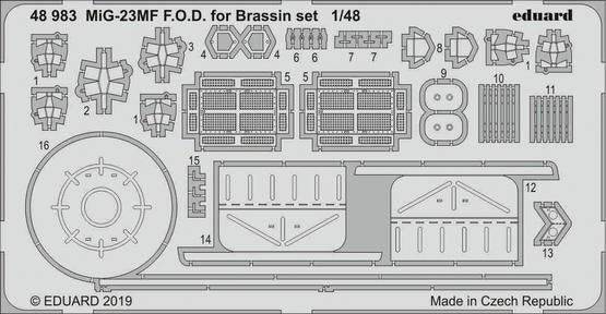 Eduard 48983 MiG-23MF FOD pour coffret Brassin 1/48 EDUARD