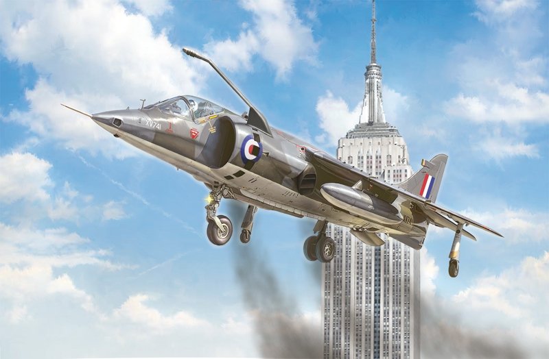 Italeri 1435 HARRIER GR.1 Course aérienne transatlantique 50e anniversaire 1/72