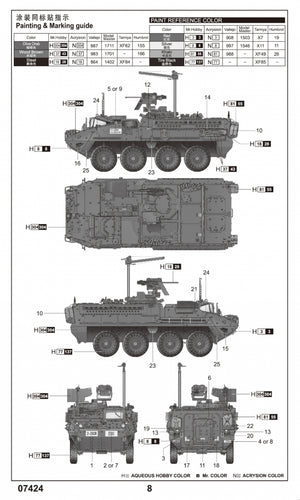 Trumpeter 07424 M1131 Stryker Véhicule d&amp;#39;appui-feu 1/72 – immagine 4