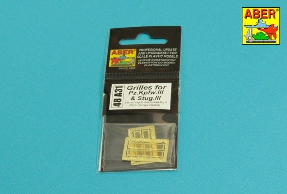 Aber 48A31 Grilles pour Pz.Kpfw. III et Stug III Compatibles avec les modèles Tamiya : 32540 ; 32524 ; 32525 ; 32543 ; 1/48 – imagen 5