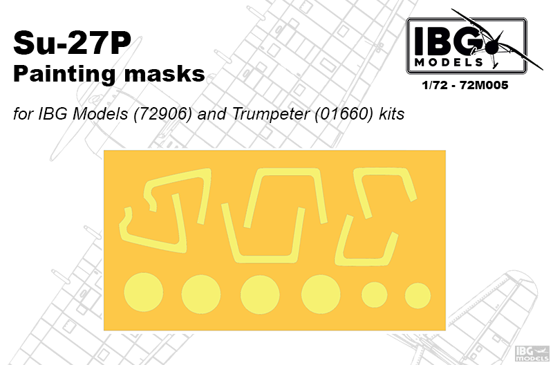 Masque de peinture IBG 72M005 Su-27P 1/72