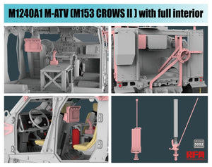 Maquette Rye Field 5052 M1240A1 M-ATV M153 CROWS II avec intérieur complet, échelle 1/35 – immagine 4