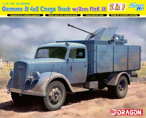 Dragon 6828 Camion allemand 3t 4x2 avec canon FlaK 38 de 2 cm (2 en 1) 1/35
