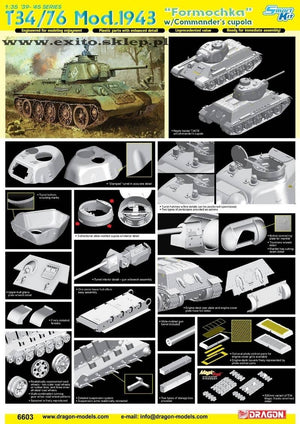 Dragon 6603 T34/76 Mod.1943 Formochka avec coupole du commandant (1/35) – Bild 2