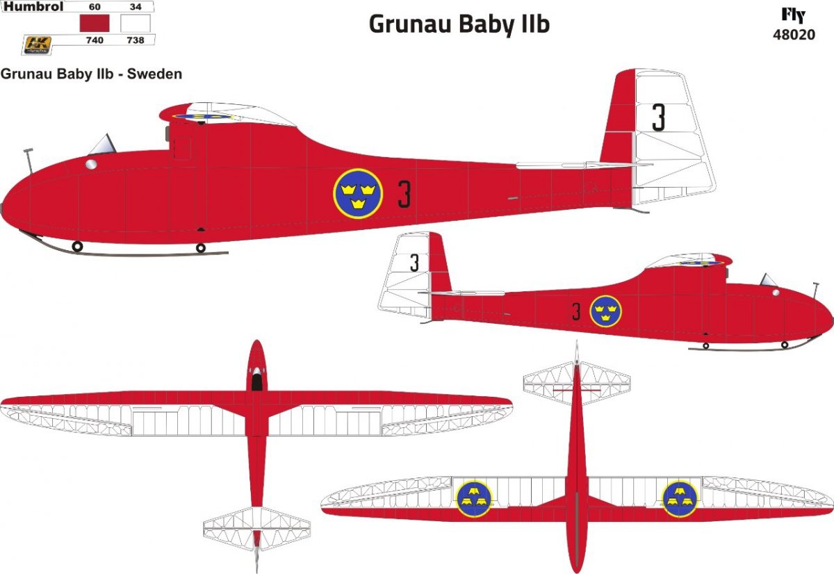 Fly 48020 Grunau Baby IIB Suède 1/48  – image 3
