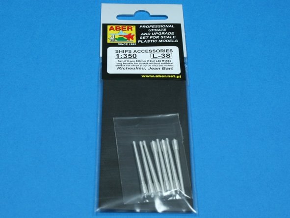 Aber 350L-38 Jeu de 8 pièces de canons de 380 mm de long pour navires Richeulieu, Jean Bart (1/350) – Bild 5