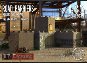 RT-Diorama 35639-K Barrières routières (2x2 et 2x4) 1/35