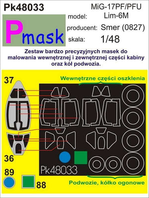 Masque P PK48033 MIG 17PF/PFU LIM-6M (SMER) (1/48)