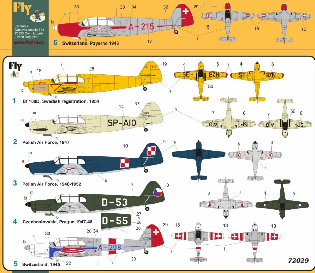 Fly 72029 Messerschmitt Bf 108B/D Taifun 1/72 – immagine 3