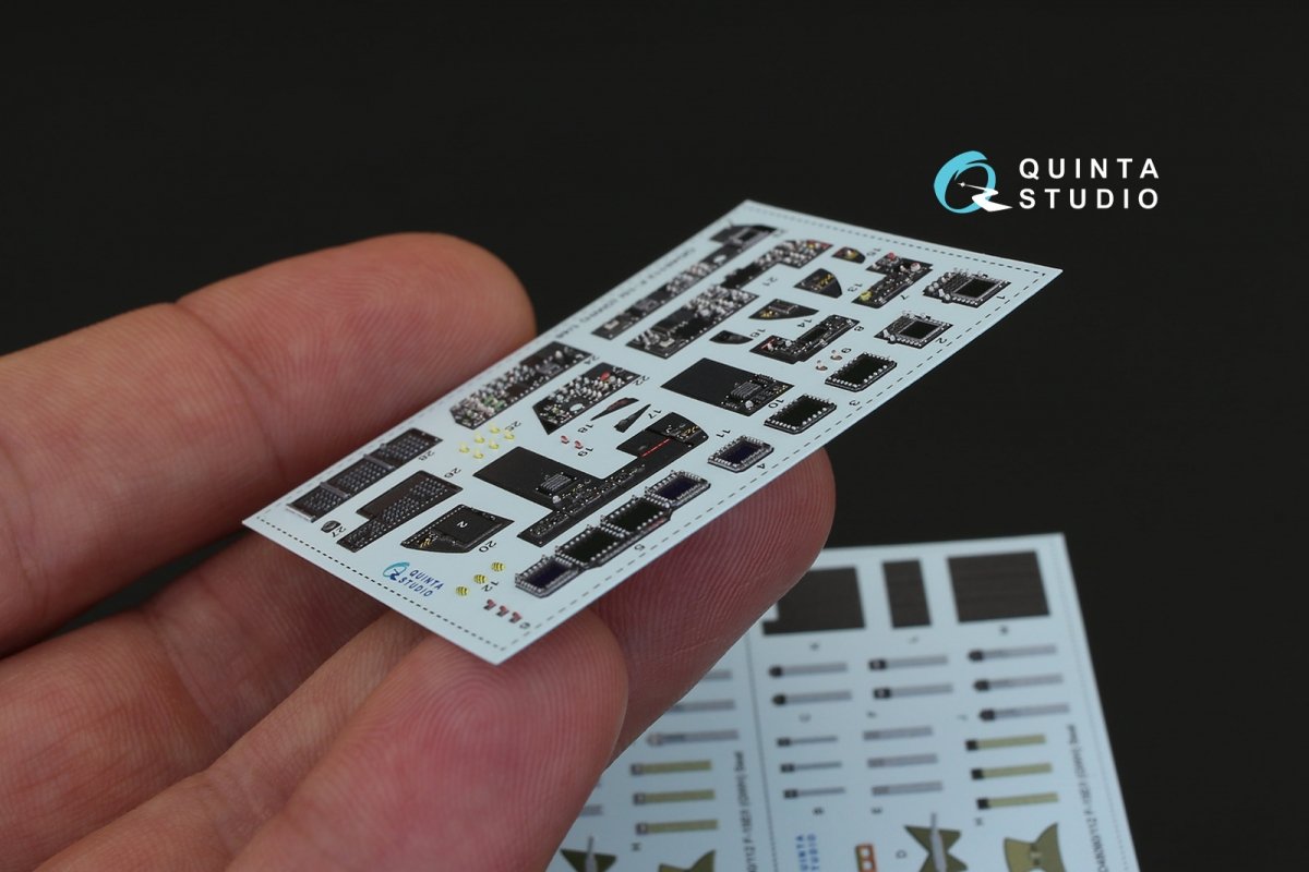 Intérieur imprimé en 3D et coloré sur papier décalcomanie Quinta Studio QD48112 F-15I (pour kit GWH) 1/48 – Bild 4