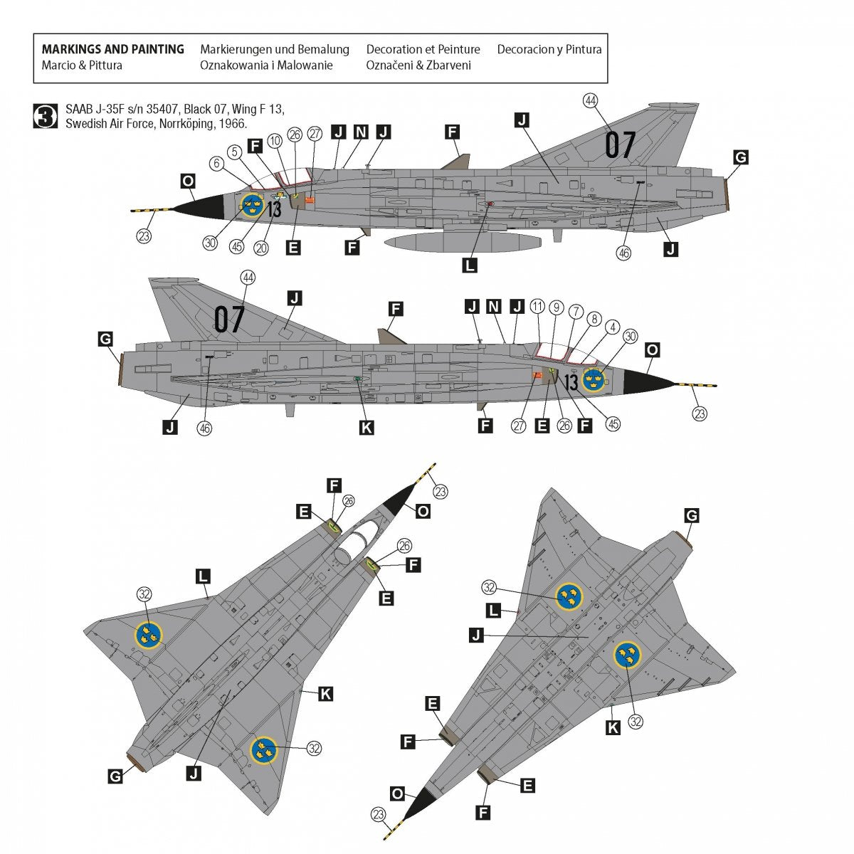 Hobby 2000 72055 Saab J-35F Draken (HASEGAWA + CARTOGRAF + MASQUES) 1/72 – image 3