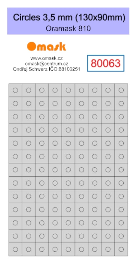 Omask 80063 Circles 3,5 mm (130x90mm) Oramask foil