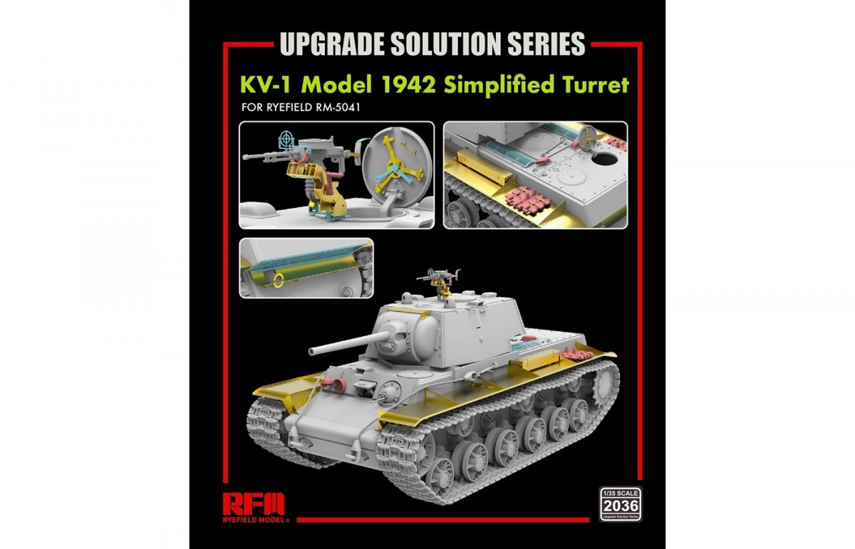 Maquette Rye Field 2036 KV-1 Modèle 1942 Tourelle simplifiée - Solution de modernisation 1/35 