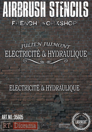 Pochoir aérographe RT-Diorama 35605 : atelier français, échelle 1/35