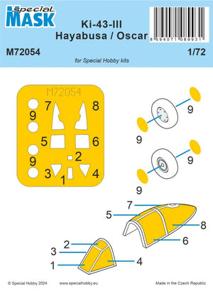 Maquette Special Hobby M72054 Ki-43-III Hayabusa / Oskar (pour maquettes Special Hobby) 1/72