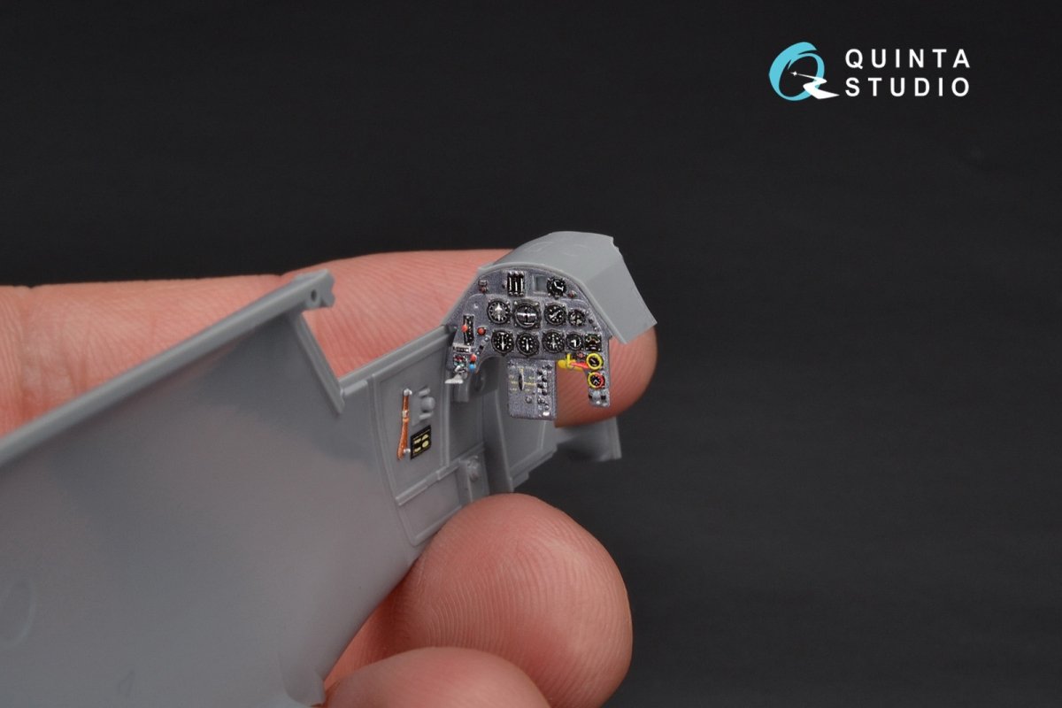 Intérieur imprimé en 3D et coloré sur papier décalcomanie Quinta Studio QD48104 Bf 109G-6 (pour kit Zvezda) 1/48 – Bild 6