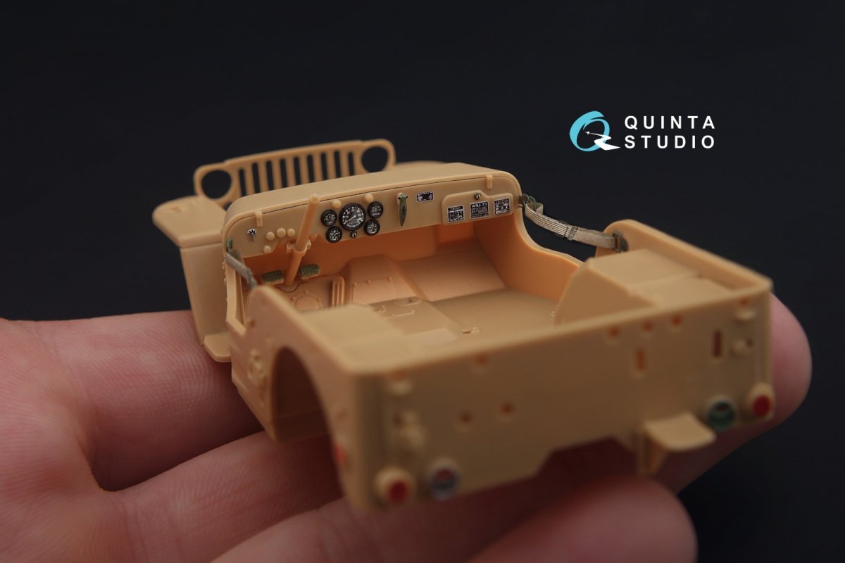 Intérieur imprimé en 3D et coloré sur papier décalcomanie Quinta Studio QD35018 Willys MB (pour tous les kits) 1/35 – image 6