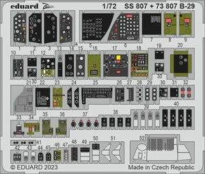 Intérieur du B-29 Eduard 73807 HOBBY 2000, ACADEMY 1/72