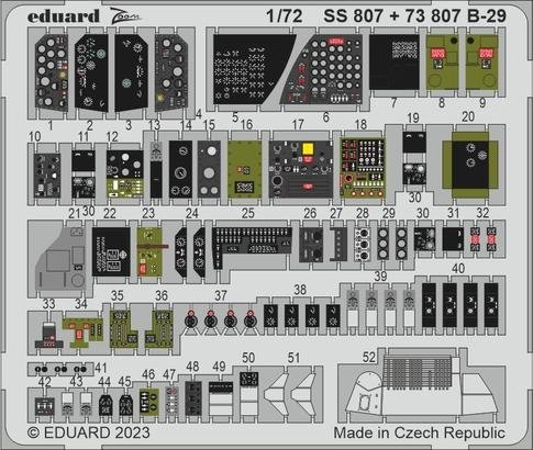 Intérieur du B-29 Eduard 73807 HOBBY 2000, ACADEMY 1/72