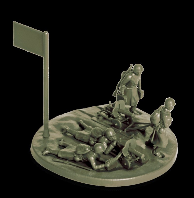 Mitrailleuse soviétique Zvezda 6220 avec équipage (uniforme d&amp;#39;hiver) 1/72 – Bild 4