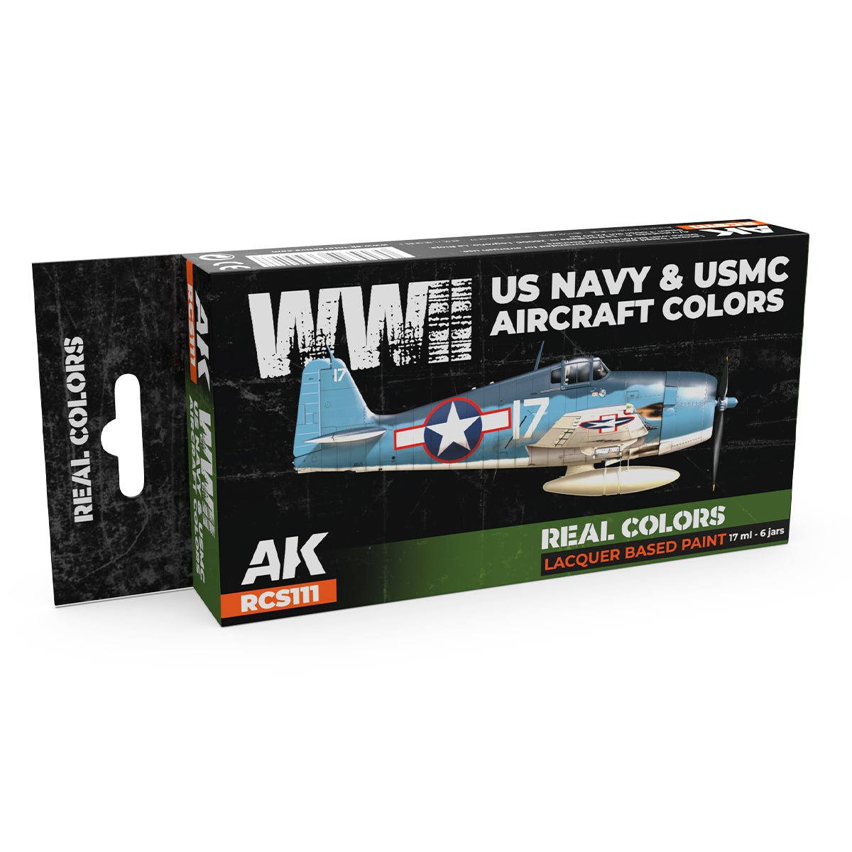 AK Interactive RCS111 Couleurs des avions de l'US Navy et de l'USMC pendant la Seconde Guerre mondiale 6 x 17 ml
