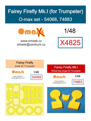 Kit Omask X4825 Fairey Firefly Mk.I O-max pour maquette Trumpeter au 1/48