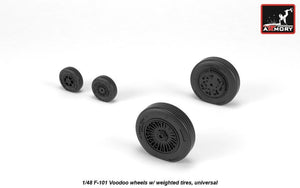 Armory Models AW48318 Roues F-101 Voodoo avec roues avant et pneus lestés en option 1/48 – imagen 3
