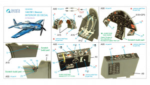 Intérieur imprimé en 3D et coloré sur papier décalcomanie Quinta Studio QD48365 F8F-1 Bearcat (Hobby Boss) 1/48 – image 2