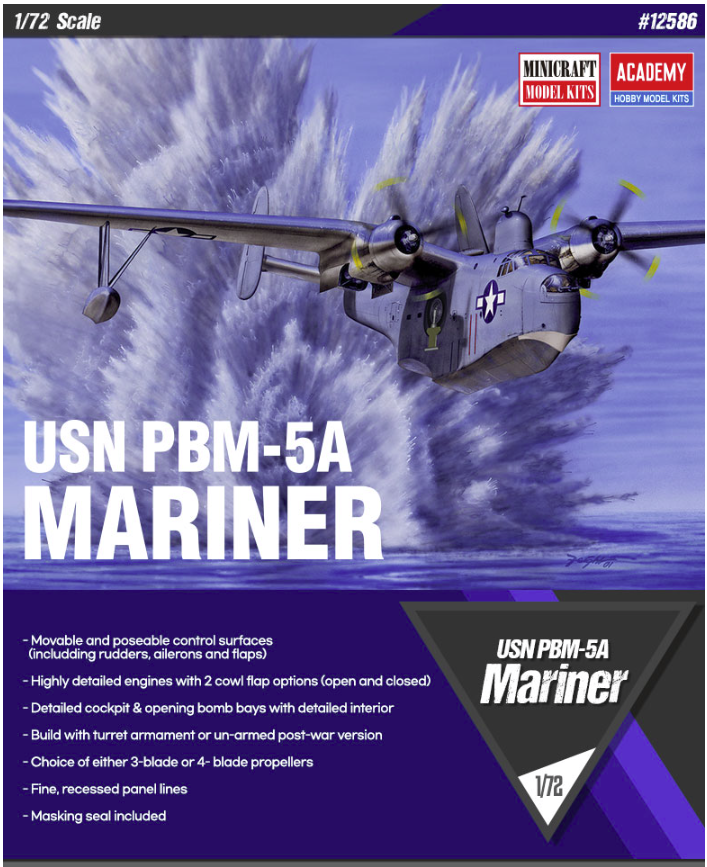 Maquette Academy 12586 USN PBM-5A MARINER 1/72 – image 2