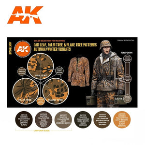 AK Interactive AK11625 MOTIFS FEUILLE DE CHÊNE, PALMIER ET PLAIN-PIED VARIANTES AUTOMNE/HIVER – Bild 2