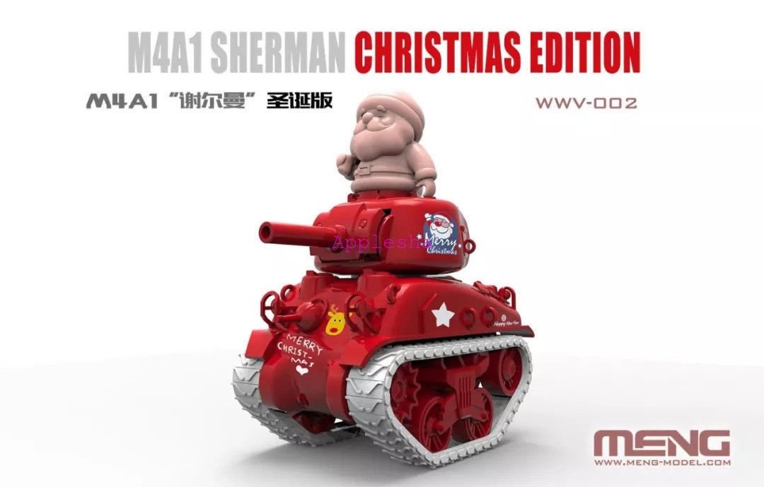 Maquette Meng WWV-002 M4A1 Sherman Q Edition à assembler - Cadeau spécial Noël – immagine 2