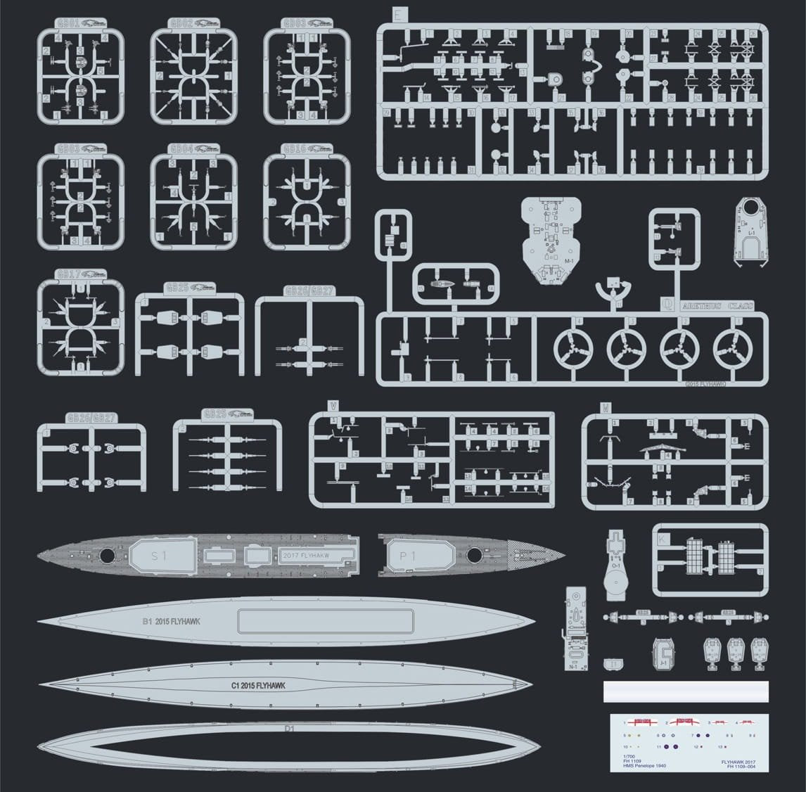Maquette FlyHawk FH1109s HMS Penelope 1940 - Édition Deluxe 1/700 – image 4