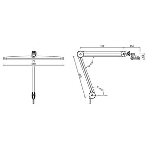 Ledowa lampa na biurko 20W Energooszczędna bezcieniowa Biała / Led desk lamp 20W energy saving shadowless White (9503)