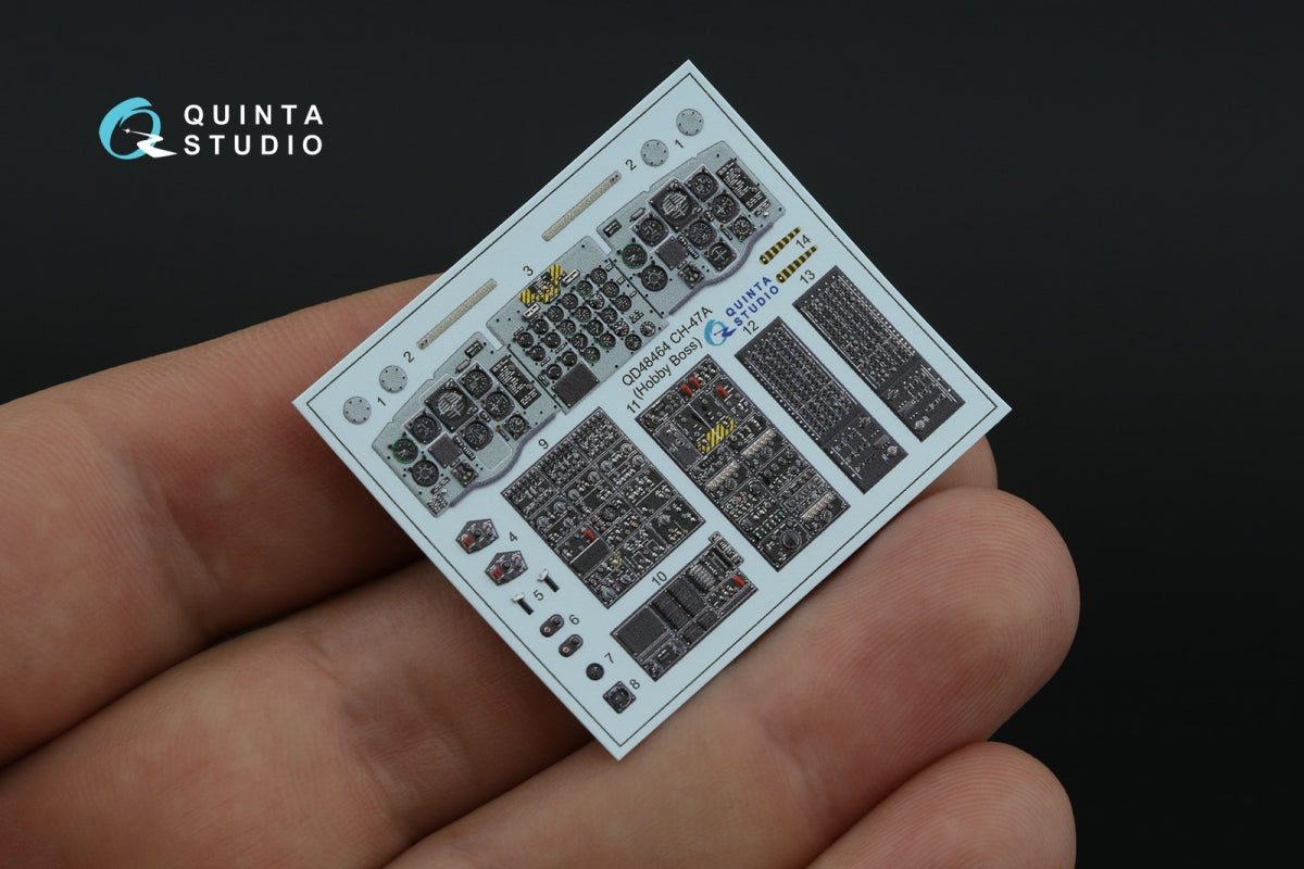 Intérieur coloré imprimé en 3D sur papier décalcomanie Quinta Studio QD48464 CH-47A (HobbyBoss) 1/48 – image 5