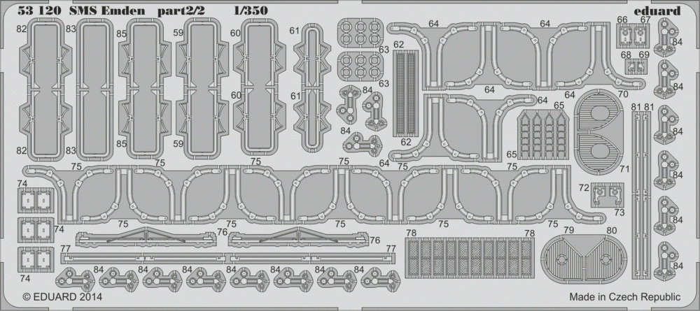 Eduard 53120 SMS Emden partie 2 REVELL 1/350
