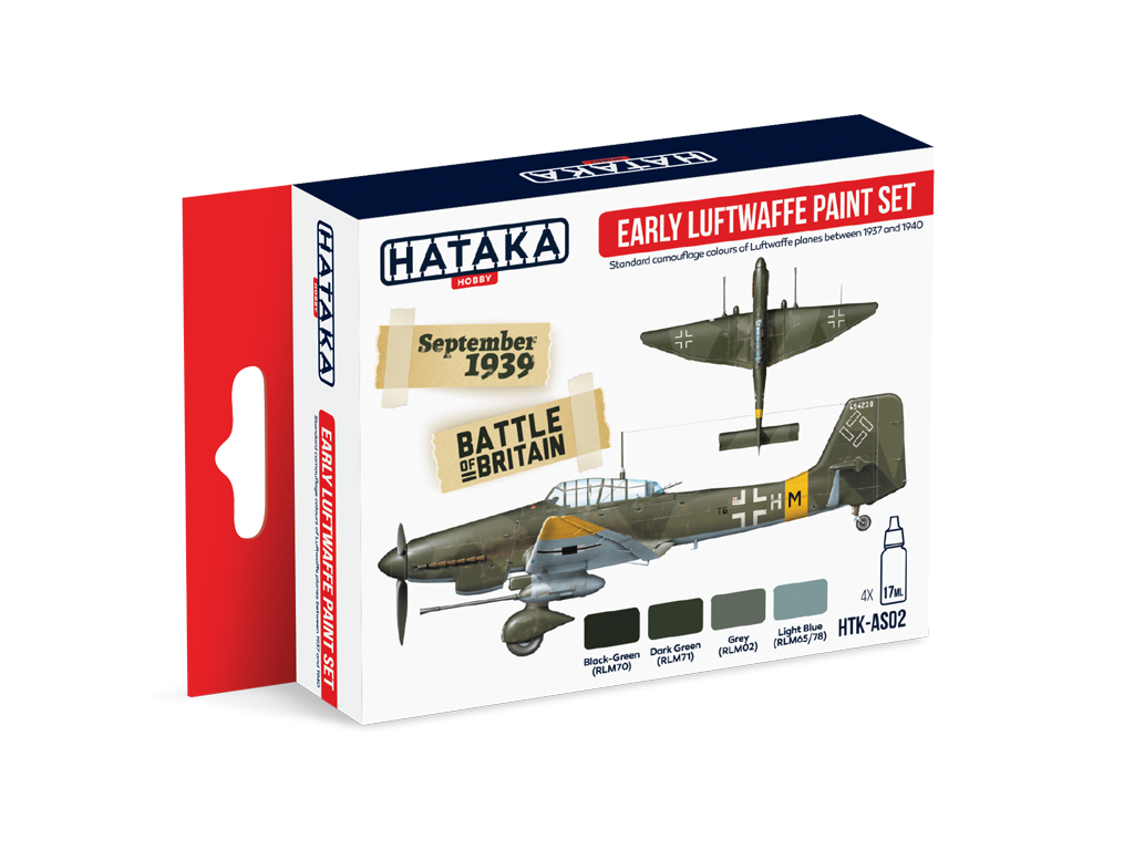 Hataka HTK-AS02 Ensemble de peinture Early Luftwaffe 4x17ml – imagen 3