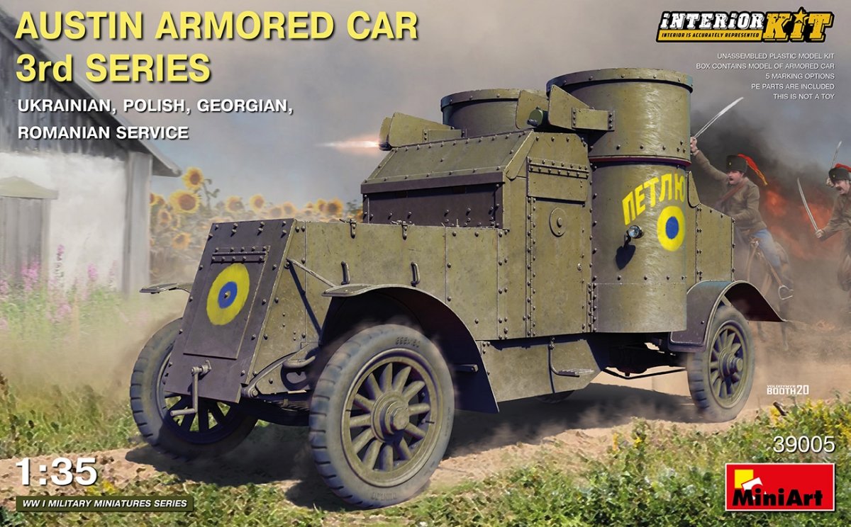MiniArt 39005 AUSTIN BLINDÉ 3E SÉRIE : SERVICE UKRAINIEN, POLONAIS, GÉORGIEN, ROUMAIN. KIT D'INTÉRIEUR 1/35 