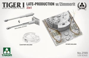 Takom 2199 Tiger I Production tardive avec zimmerit Sd.Kfz. 181 Pz.Kpfw. VIAusf. E (commande tardive/tardive) 1/35 – immagine 7