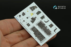Intérieur imprimé en 3D et coloré sur papier décalcomanie Quinta Studio QDS-32003 F-16C (Tamiya) (petite version) 1/32 – image 10