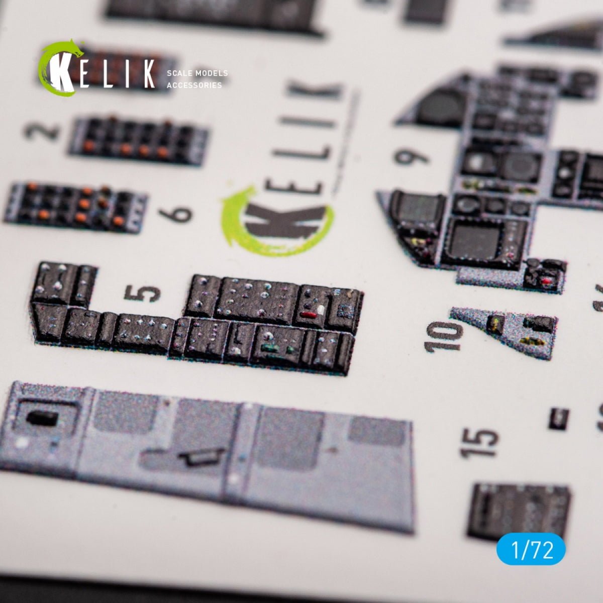 KELIK K72048 F-15C MSIP II EAGLE INTERIEUR 3D AUTOCOLLANTS POUR GWH 1/72 – immagine 7