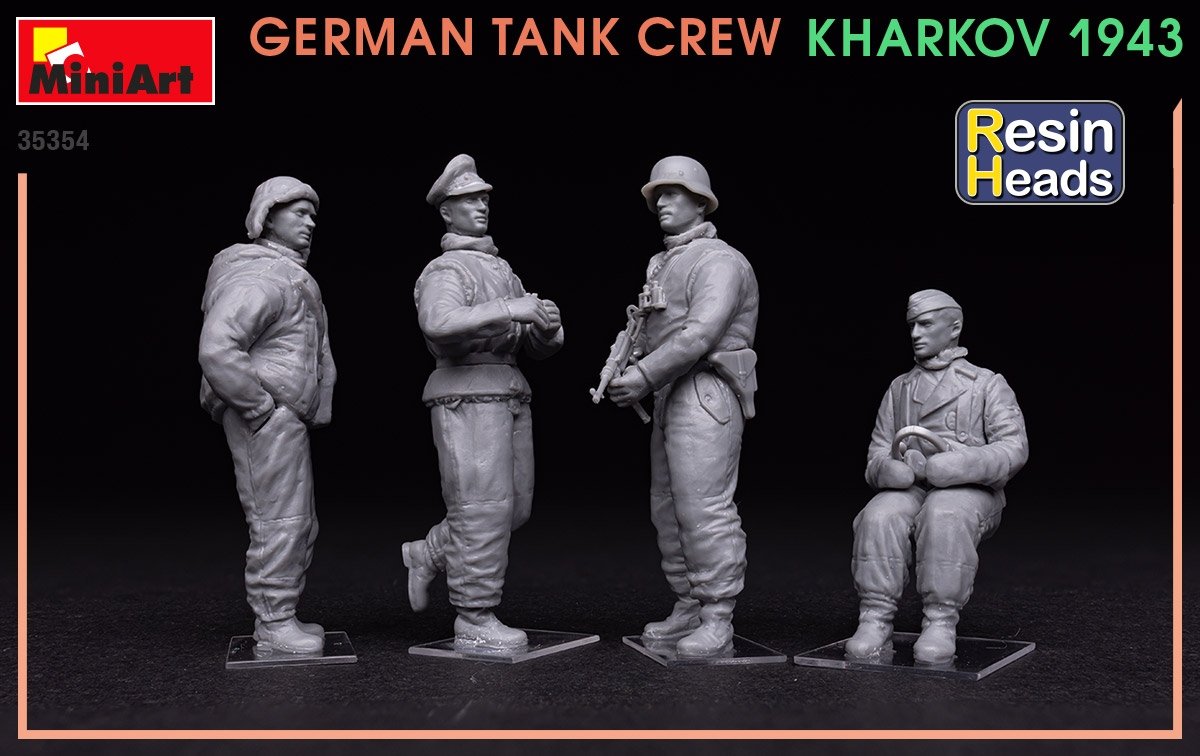 MiniArt 35354 Équipage de char allemand Kharkov 1943 (Têtes en résine) 1/35 – immagine 3