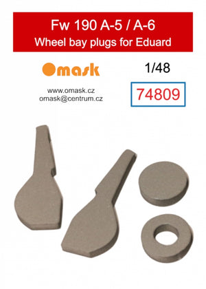 Omask 74809 Bouchons de puits de train d&amp;#39;atterrissage pour Fw 190 A-5 / A-6 (pour Eduard) 1/48