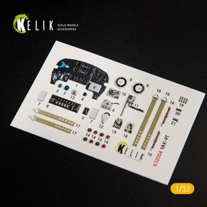 Décalcomanies 3D intérieures KELIK K32004 YAK-9T pour kit ICM 1/32